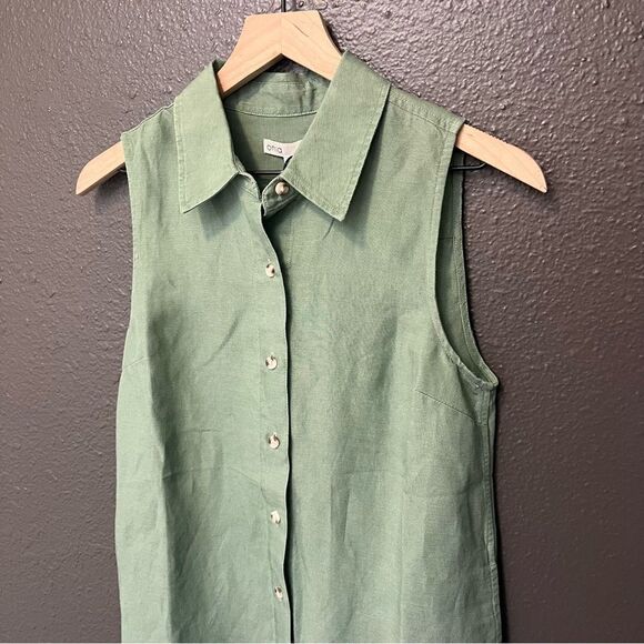 Onia Air Linen Sleeveless Shirtdress - Picture 6 of 16